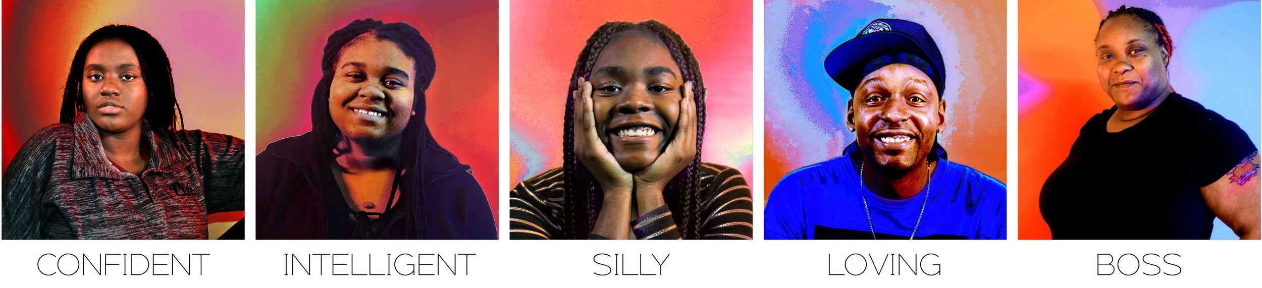 OUR INSPIRATIONAL FAMILY – Digitally Manipulated Portrait Series by Sadie Hill Jones © 2017 I chose to photograph my family because we all have extremely different personalities, yet we are still close and work well with each other’s differences. Our varied ways of experiencing this world also make us strong. We know that we can count on each other when needed. We encourage each other and support each other no matter what because we are a family. 