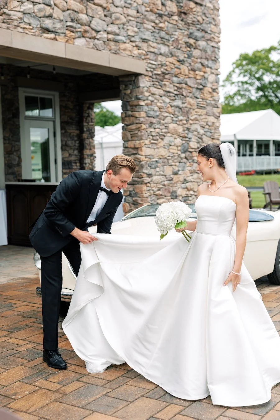 Candid moments with bride and groom