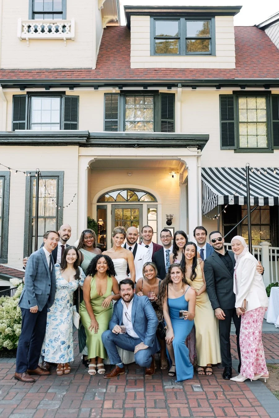 Cocktail hour candid photos at The Estate New Haven wedding, CT