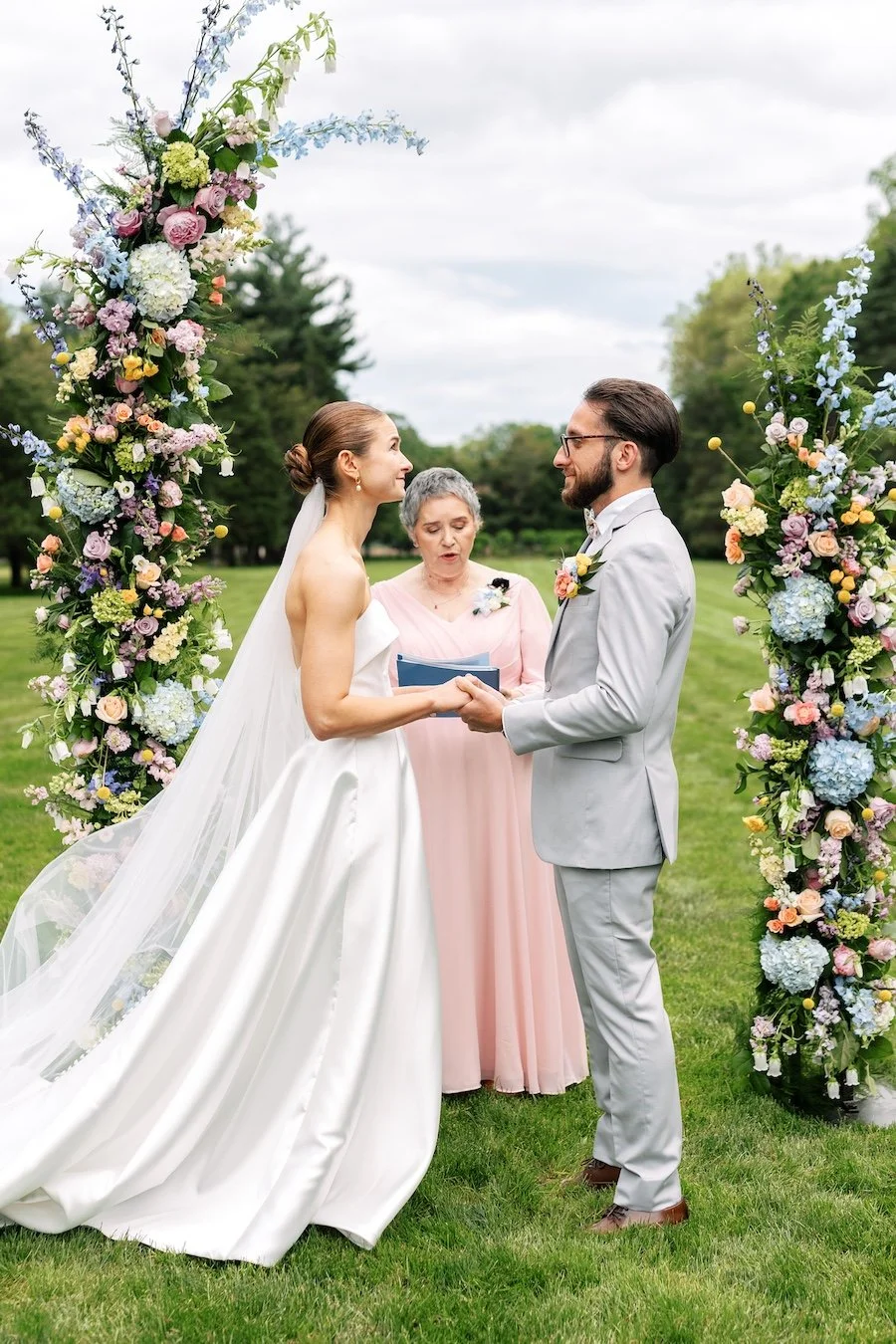 Wedding ceremony at Wadsworth Mansion in Middletown, Connecticut