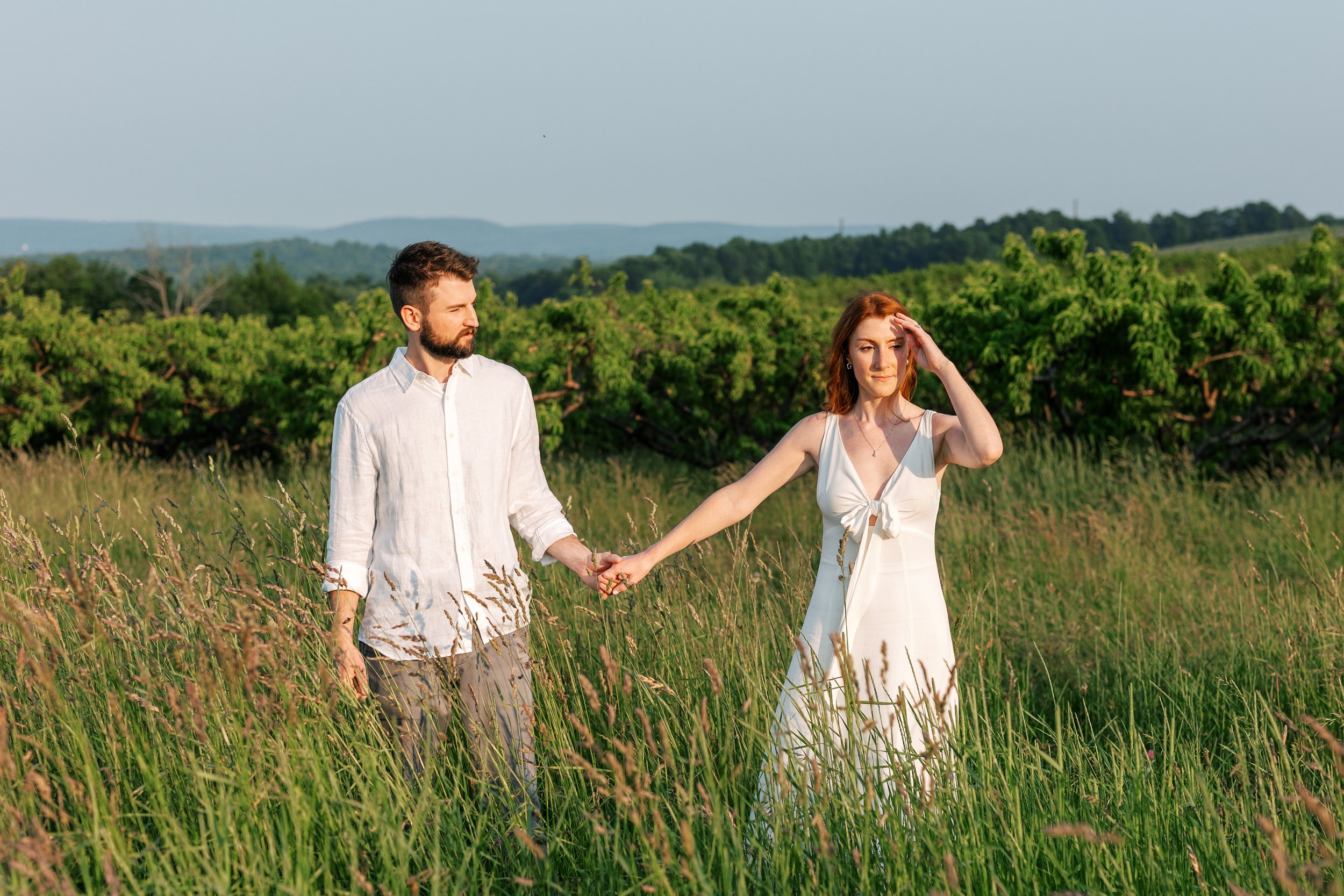 Elegant and romantic Engagement Session of Ali &amp; Jeff at Lyman Orchards