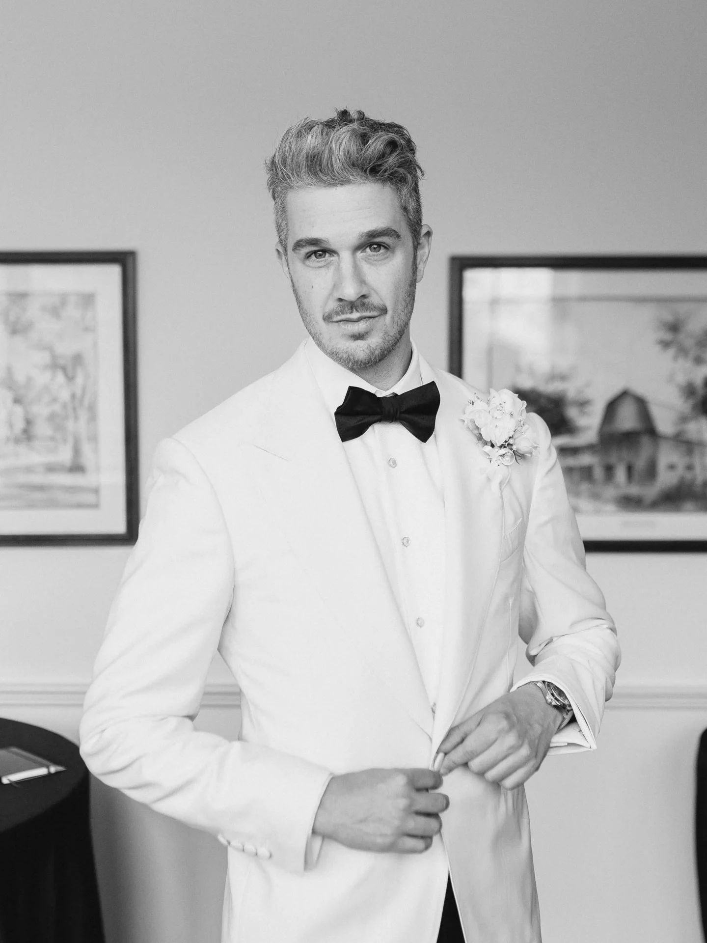 Tailored details and quiet confidence set the tone. Groom getting ready photos matter 😎 

#ctweddingphotographer #ctweddingplanner #bostonweddingphotographer #groomgettingready #luxuryweddingplanner