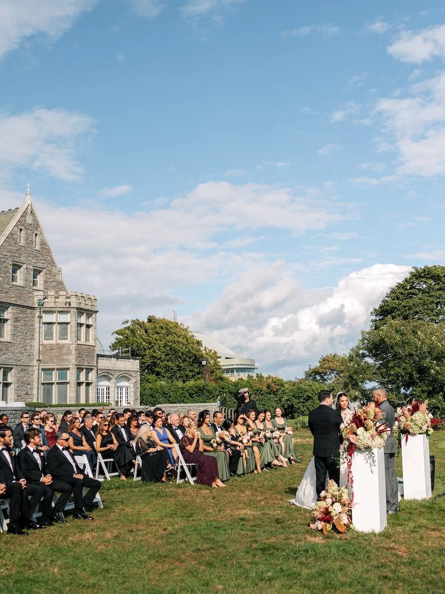 wedding ceremony at Branford House CT.jpg
