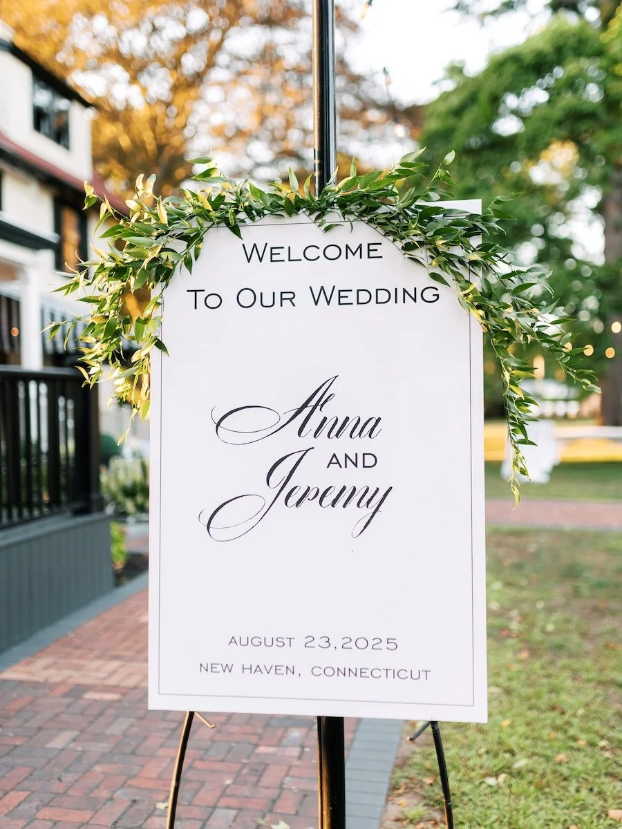 Wedding details and elegant décor at The Estate New Haven wedding in Connecticut