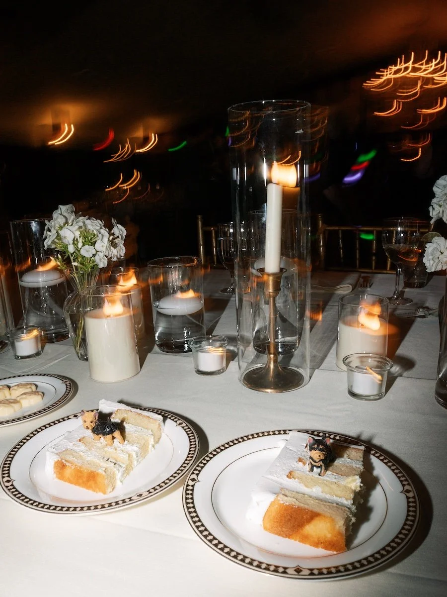 Glamour direct flash table decor wedding photos at Saint Clements, Connecticut