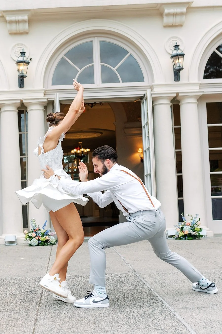 Bride and groom first dance at Wadsworth Mansion wedding reception