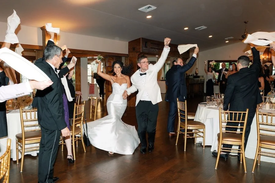 Couple introduction at Saint Clements Castle wedding reception