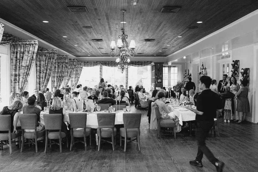 Wedding reception dinner at the Gelston House