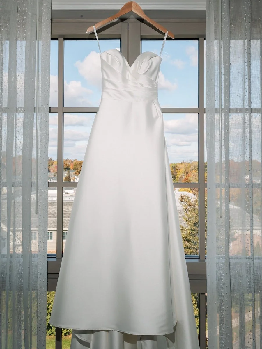 Elegant weddig dress for Ali in Delamar West Hartford, Connecticut