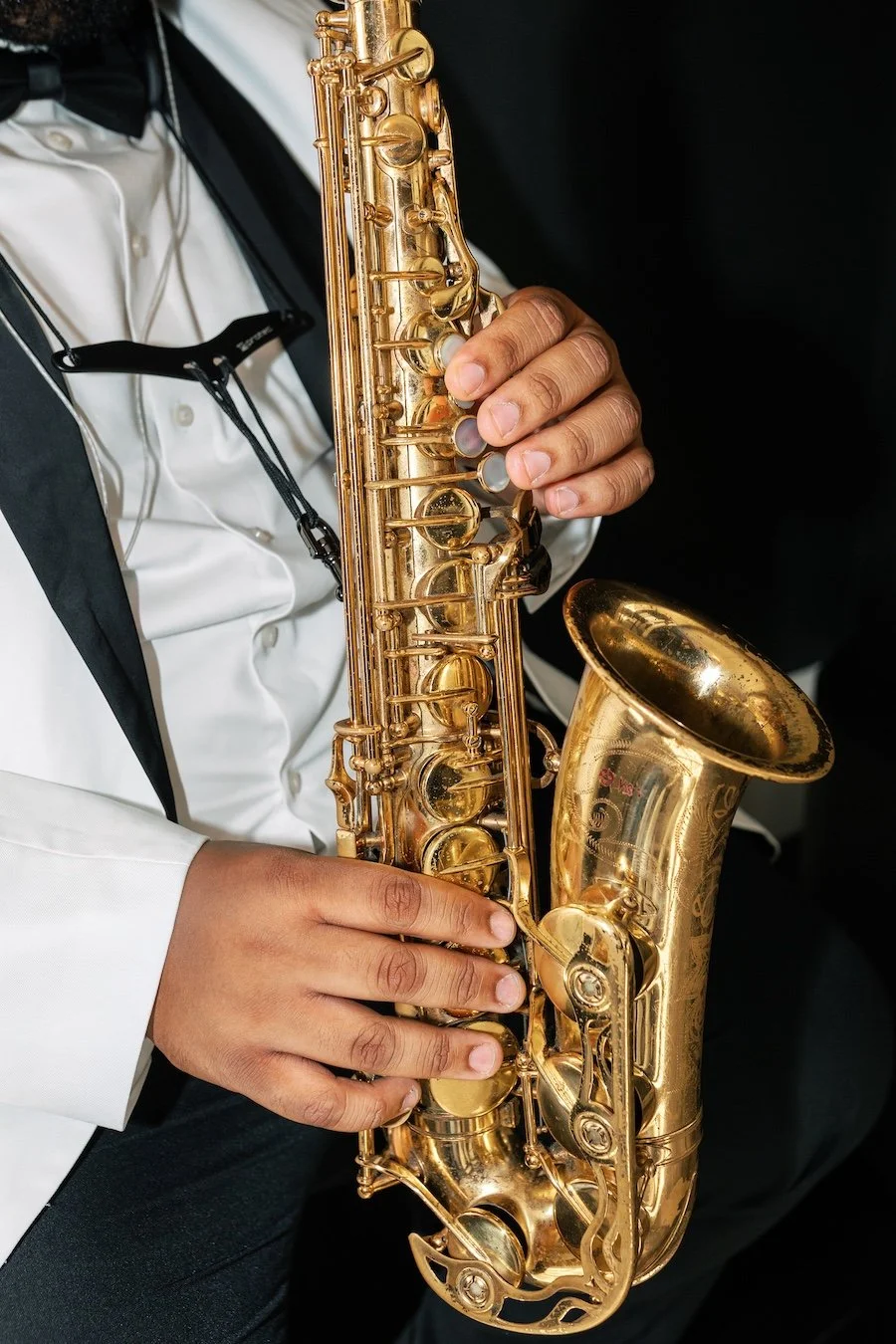 Saxophonist playing at wedding, Estate New Haven, Connecticut