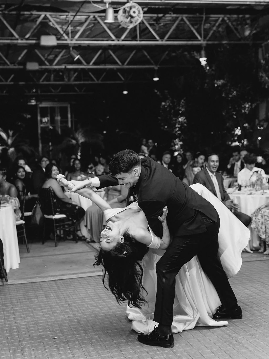 First dance of bride and groom wedding photos at Roger Williams Botanical Center in Providence, RI