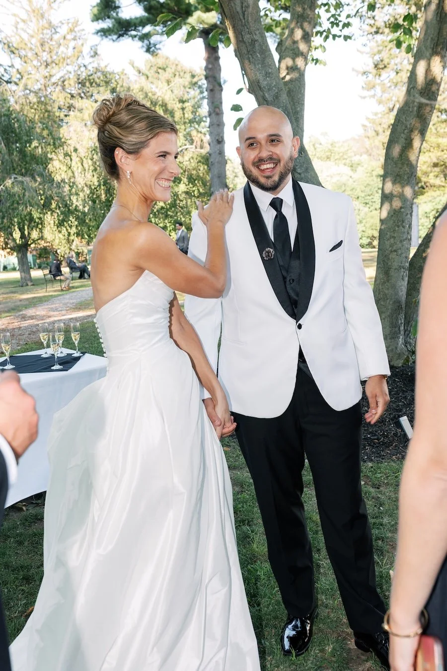 Documentary style flash wedding photos at The Estate New Haven wedding, Connecticut