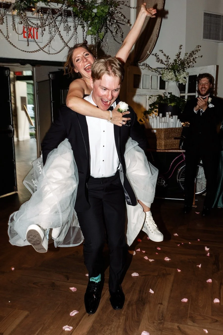 Wedding reception celebration at Pond House Cafe in West Hartford, Connecticut