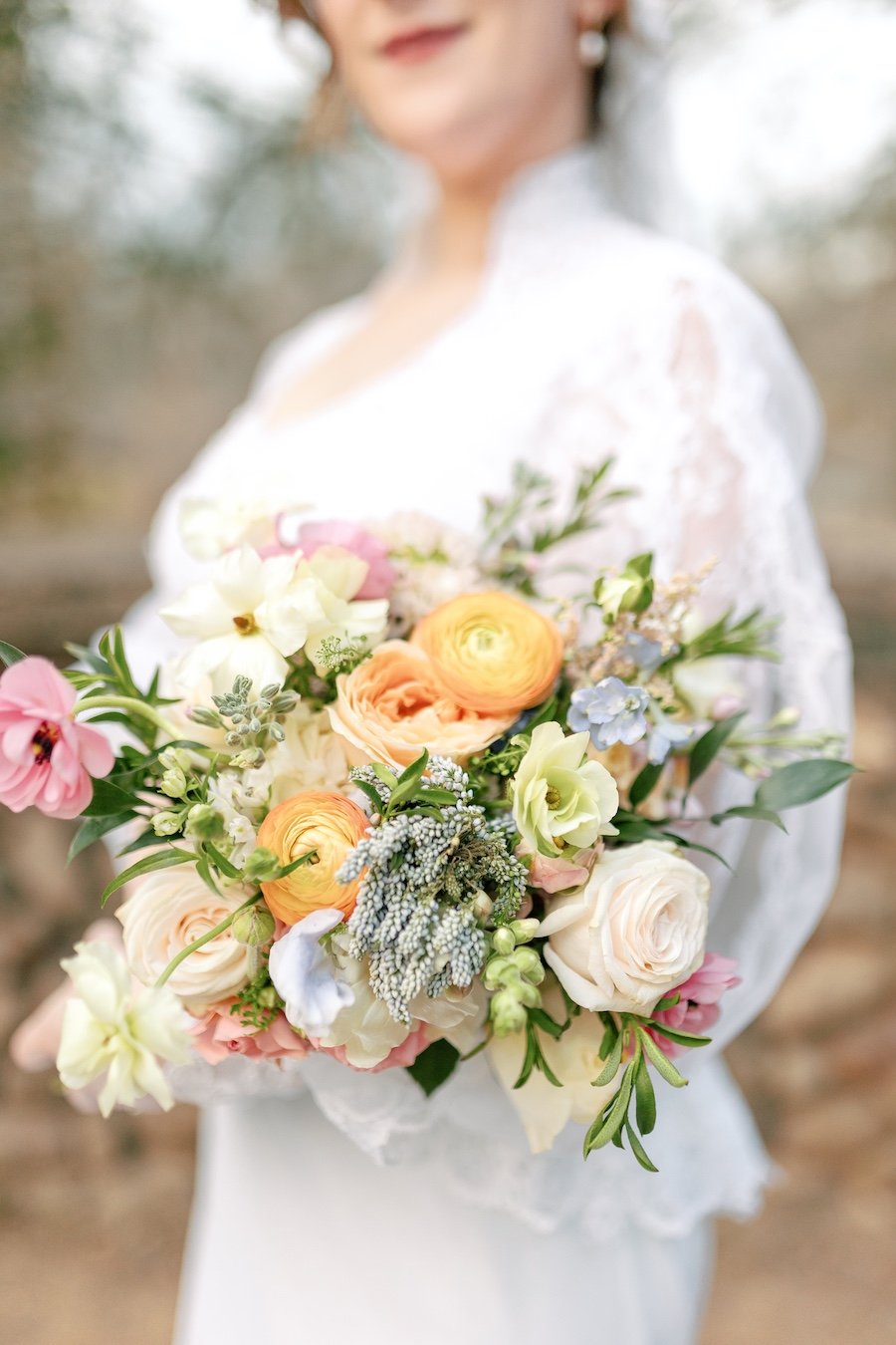 Elegant wedding bouquet from CT florist for Pond House Cafe wedding in Connecticut
