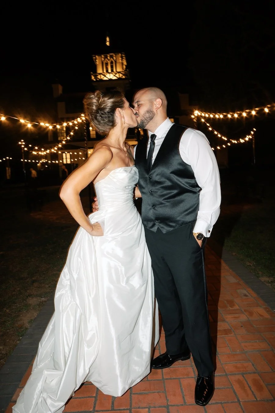 Bride and groom night photos at The Estate New Haven, Connecticut