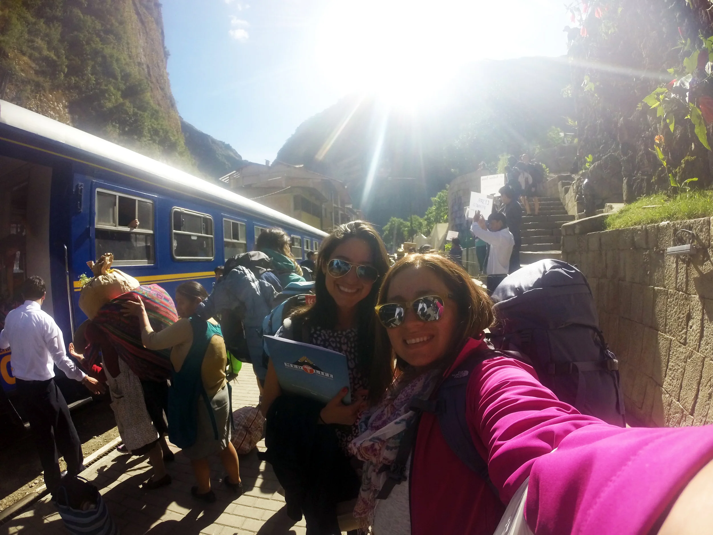 Arriving to Aguas Calientes.
