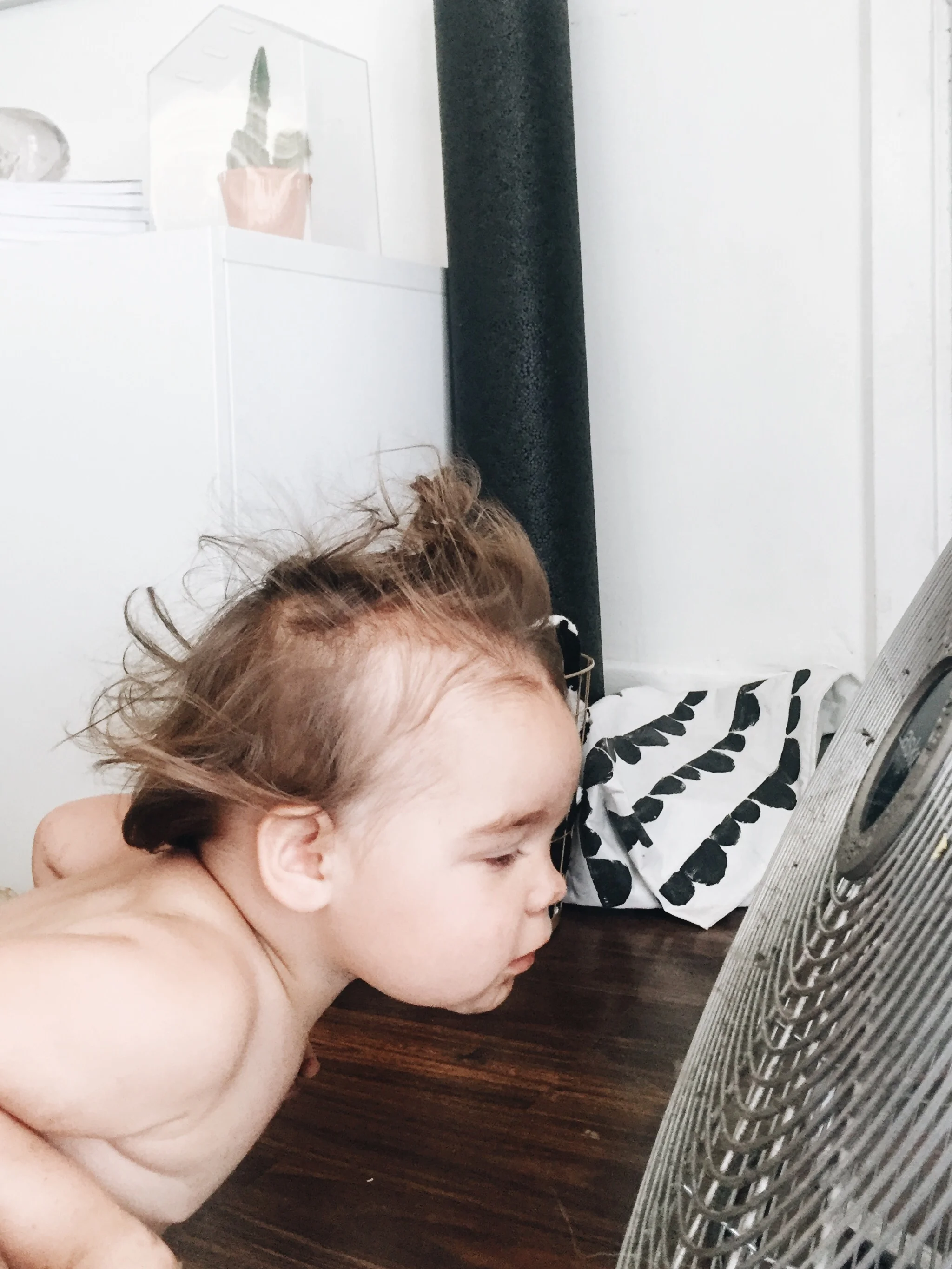 Singing in the fan - what else are fans for.