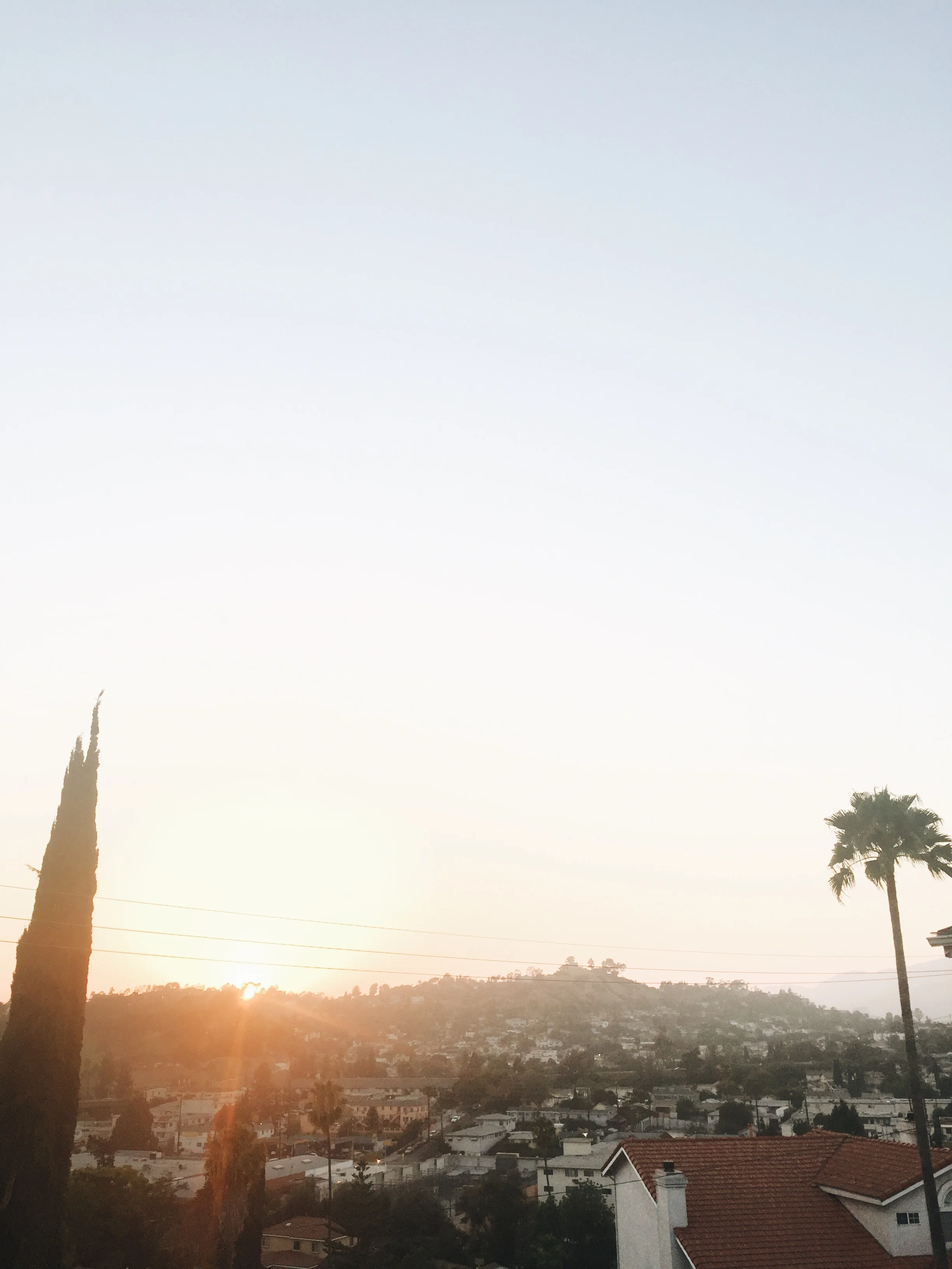 Watching the sunset from the future new house.