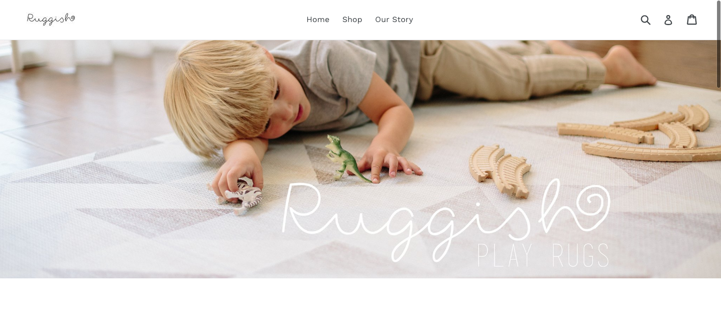 boy playing on stylish playmat for kids - The Skulls