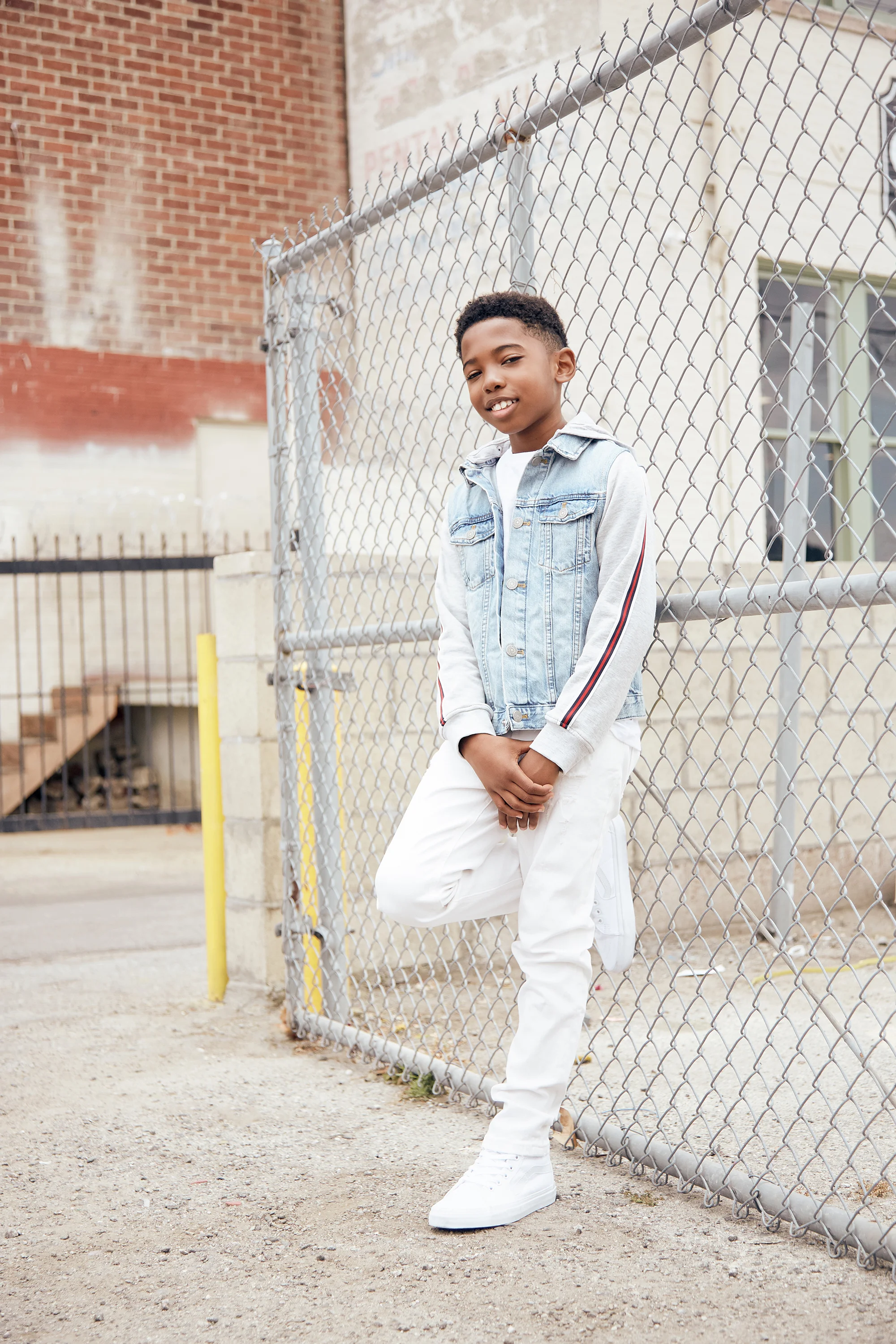 Seth Carr for Posh Kids Magazine featuring: Denim Jacket: H&M T-Shirt: GapKids Denim: Hudson Sneakers: Vans Grooming - Renee Loiz Styling - Angelique Fortuna Photography - Ryan Pavlovich