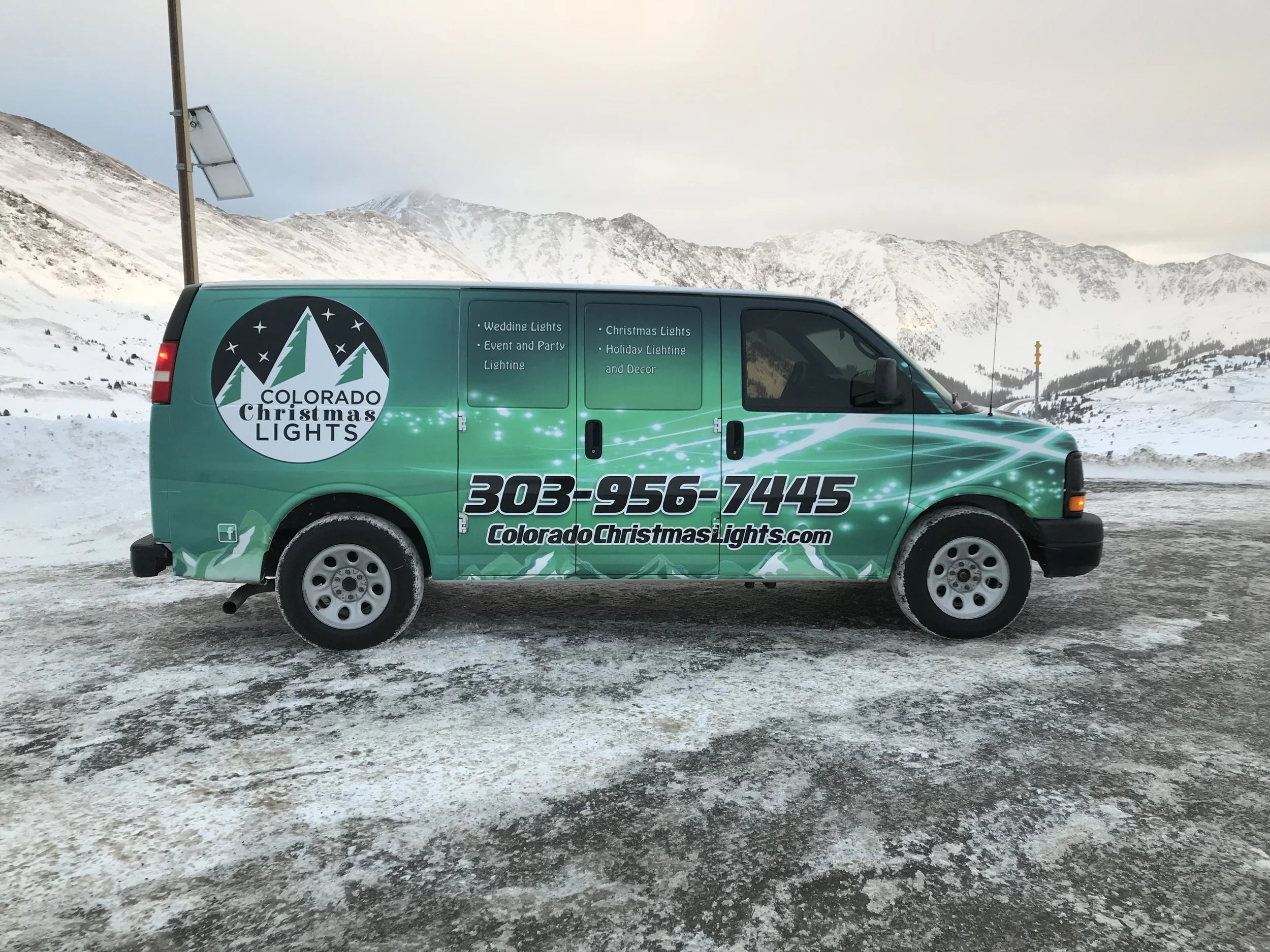 On our way to Summit County over Loveland Pass, Colorado with one of our (2) AWD Mountain Division Vans. We serve the mountain communities as well as the front range.