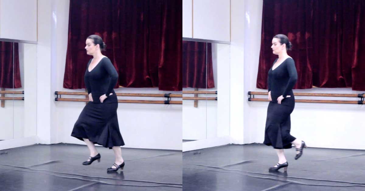 Marcaje por bulerias - two steps to front