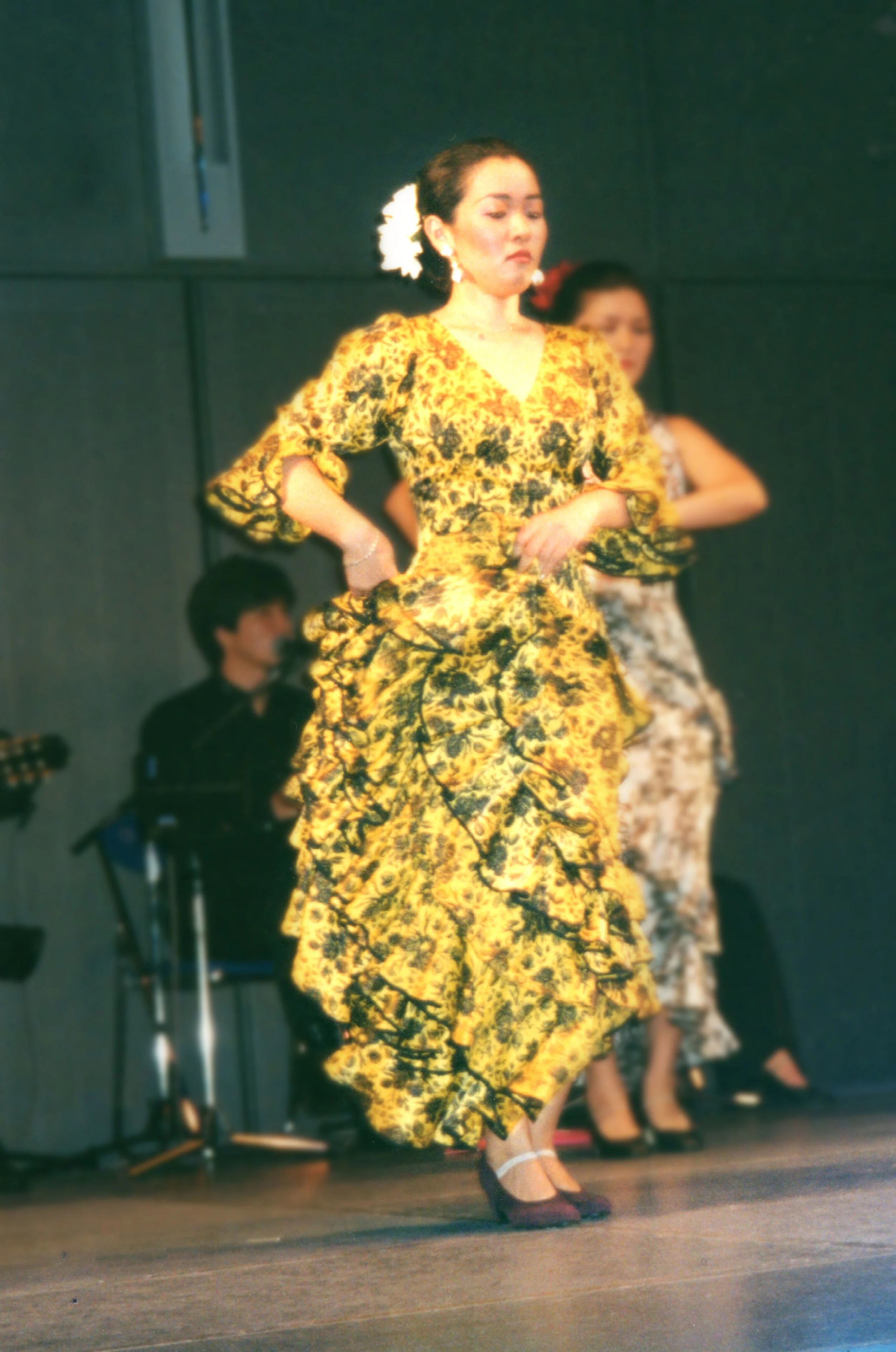 Chie dancing at her first performance in Tokyo.