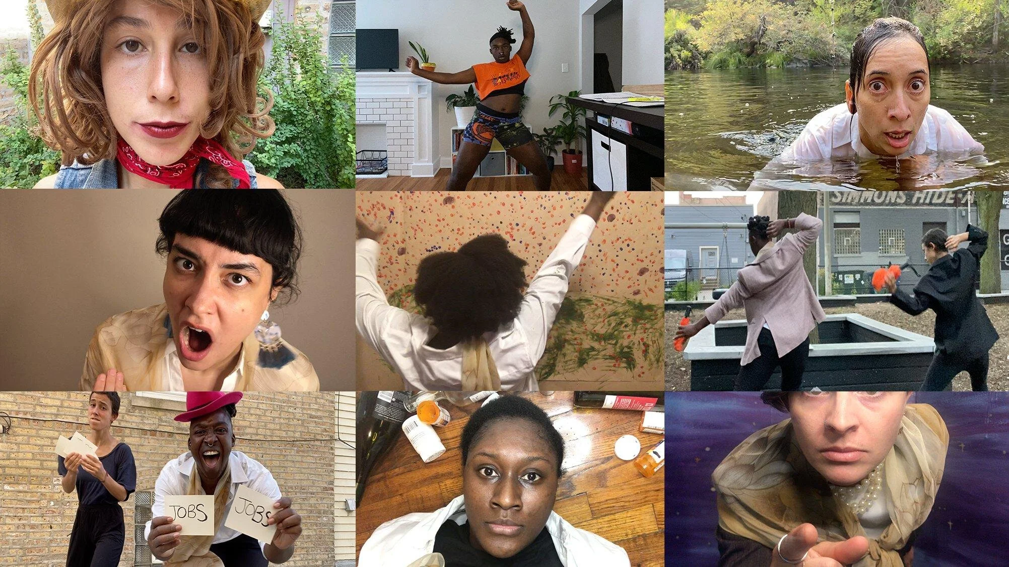 1_A collage of scenes from the world premiere of 45 Plays for America's First Ladies, image courtesy of The Neo-FuturistsCrop.jpg