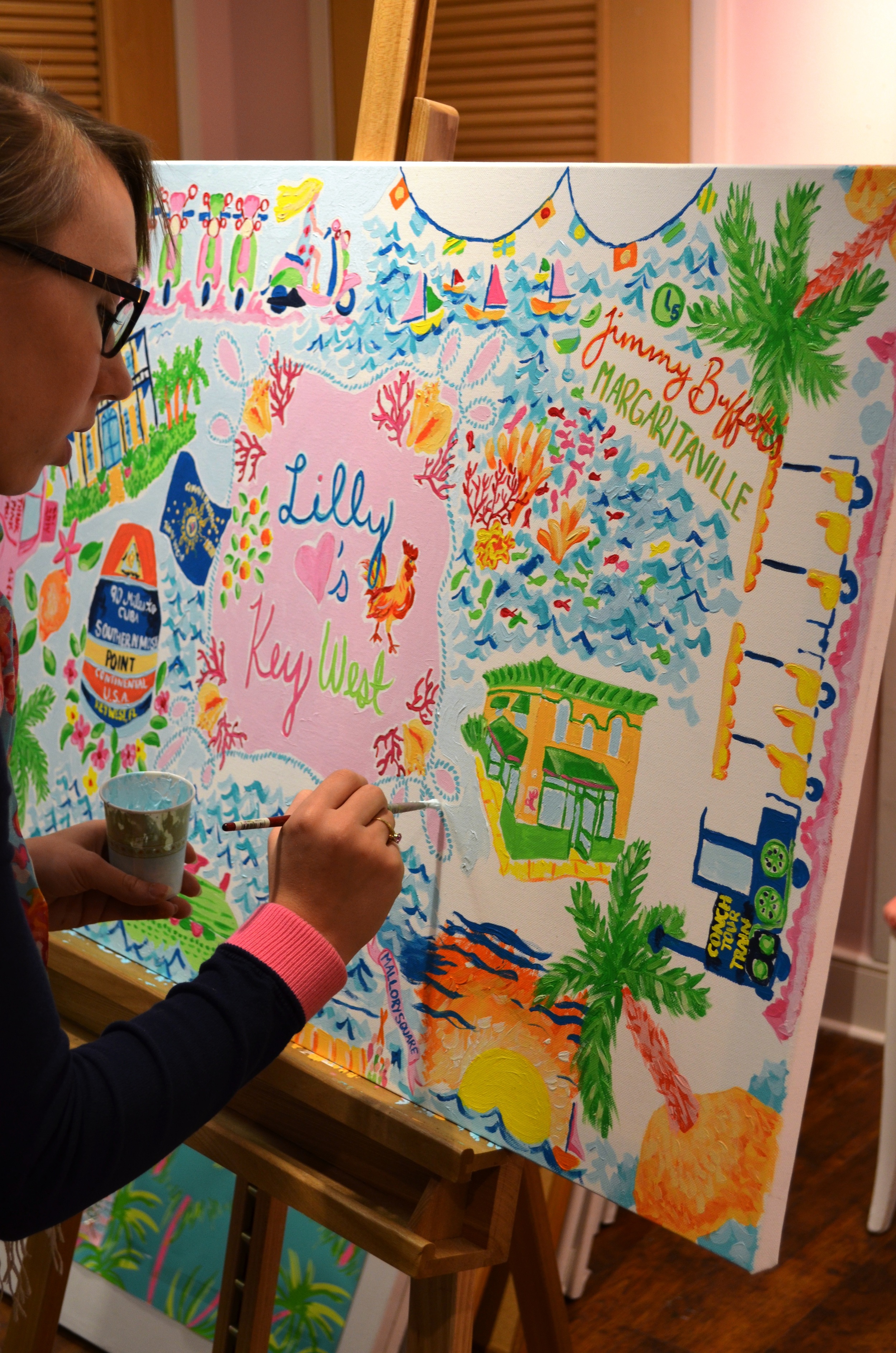 Lilly Pulitzer Key West Store Anniversary Painting