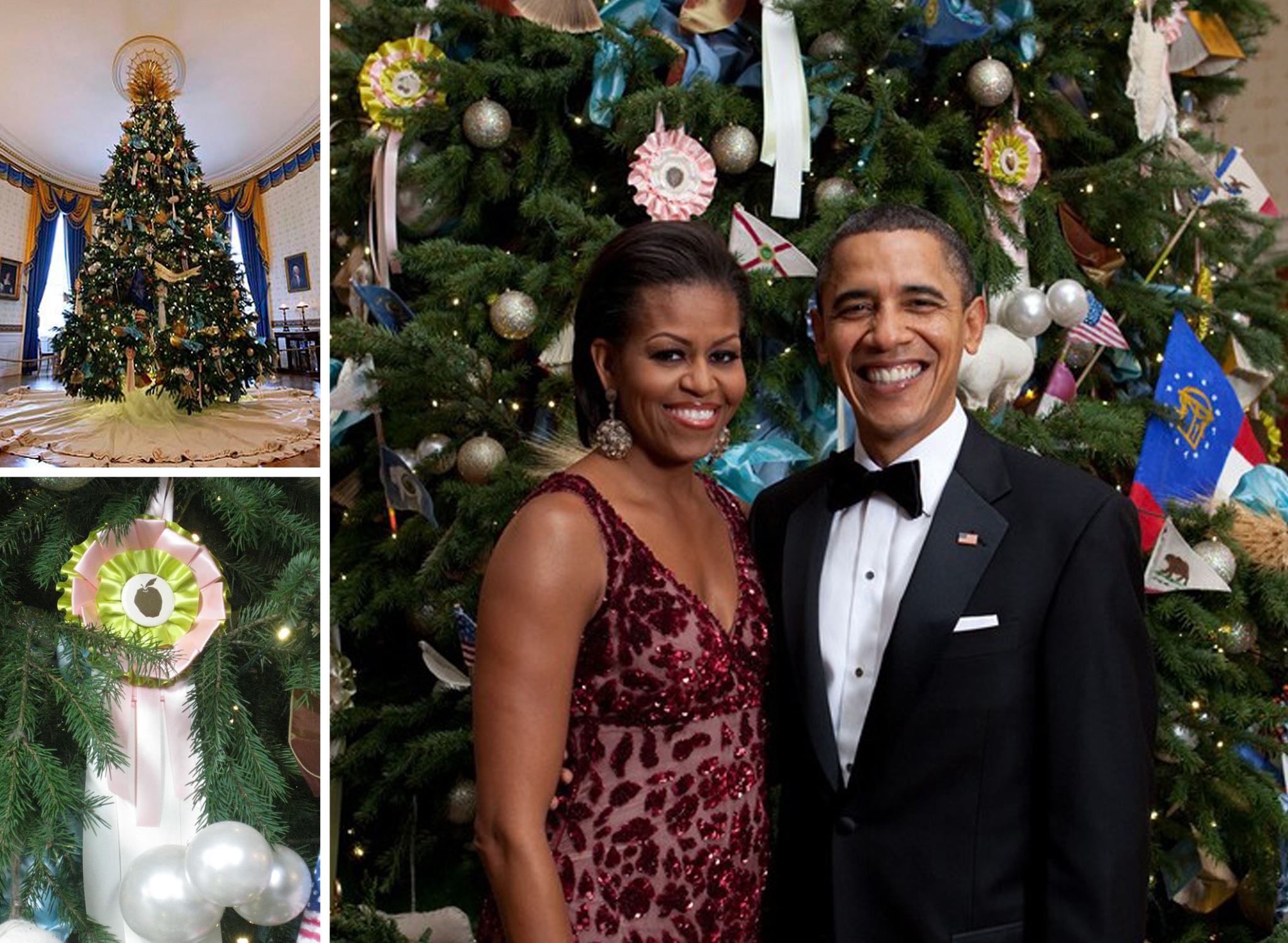 White House Blue Room Christmas Tree Ornaments