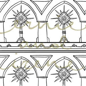 Eucharist Coloring Page Ernie And Irene Fiber Art