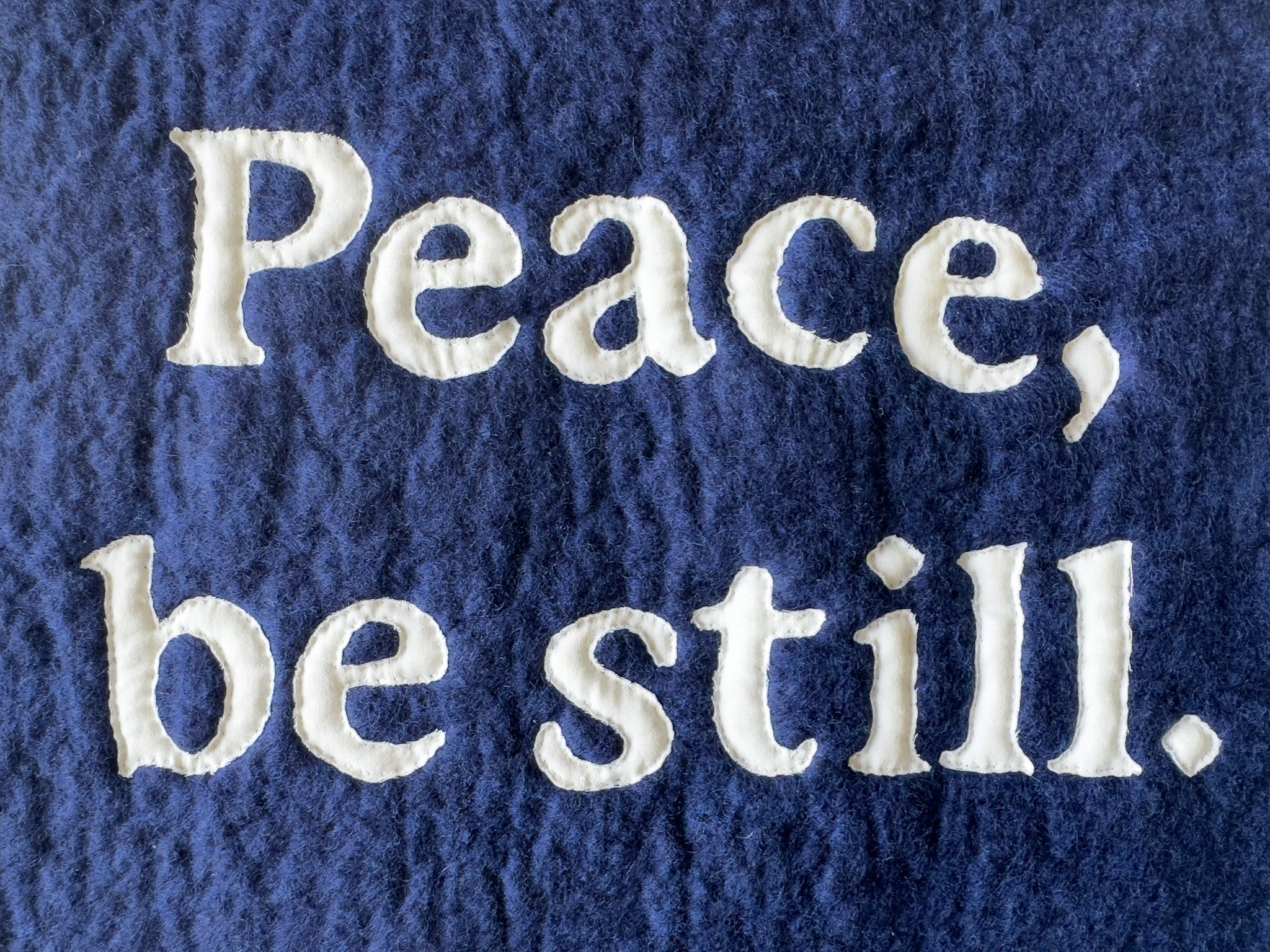 Peace, be still. 12"w x 13"h, 2023, detail