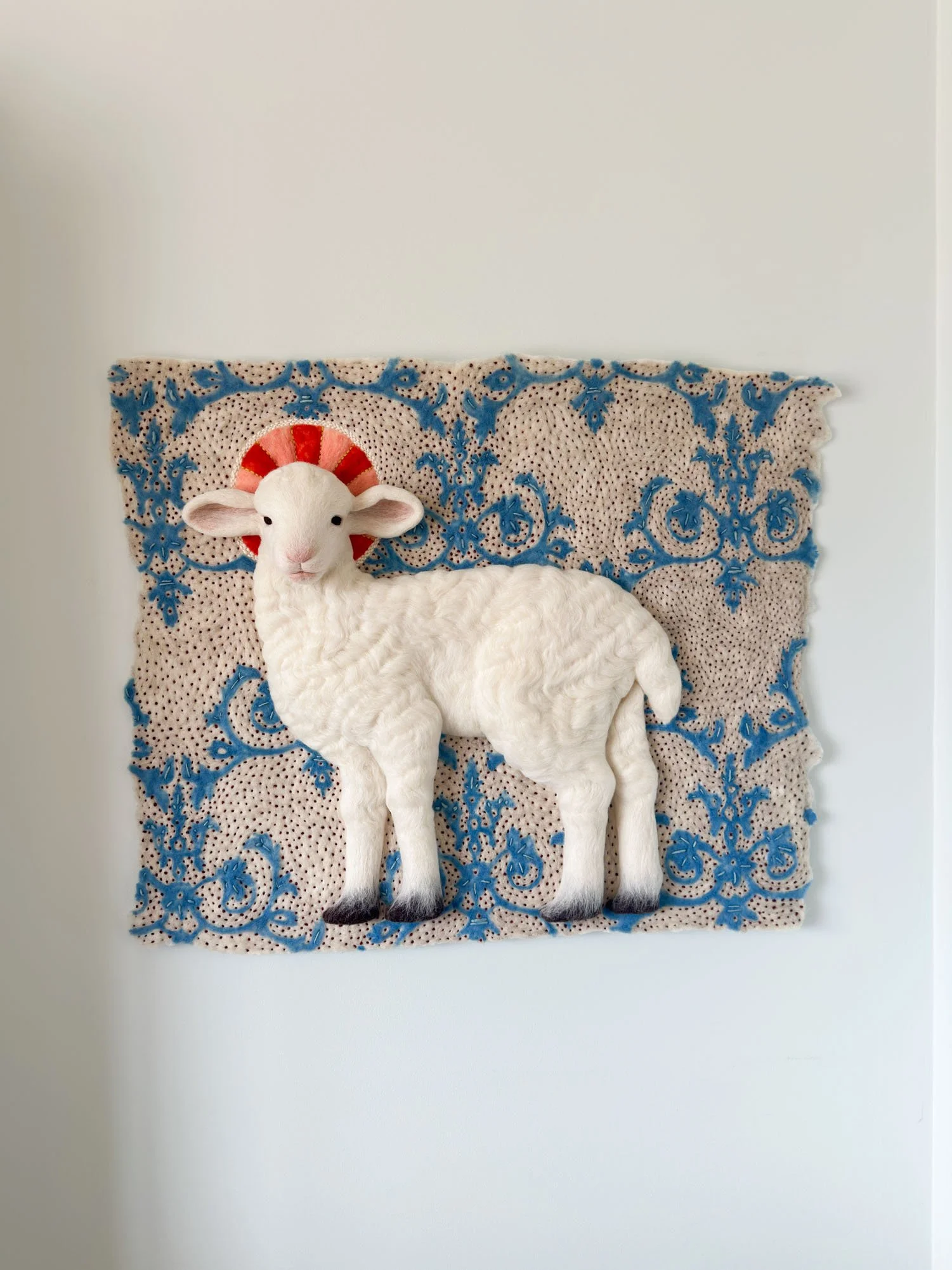 'Lamb of God', 2026, 39"w x 32"h x 4"d