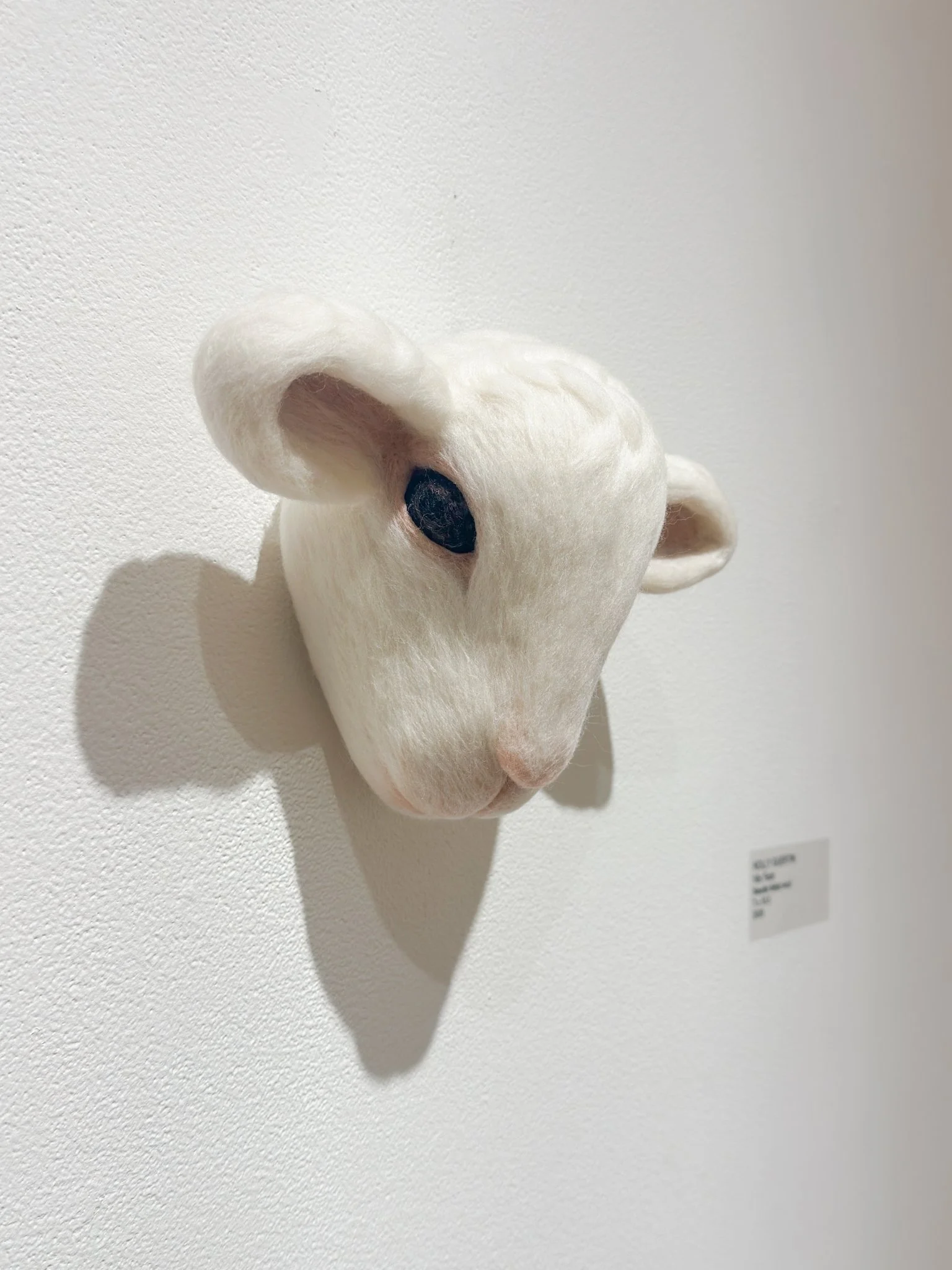 His Face, 2026, wool felt, 7”h x 10.5”w x 5”d