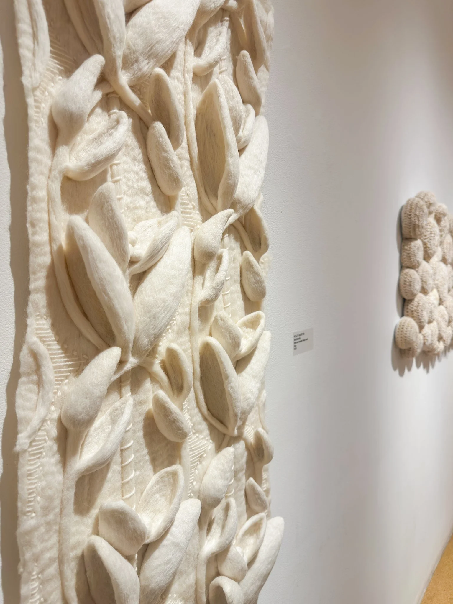 Worthwhile, 2026, wool felt, 42.5”h x 19.5”w x 3”d