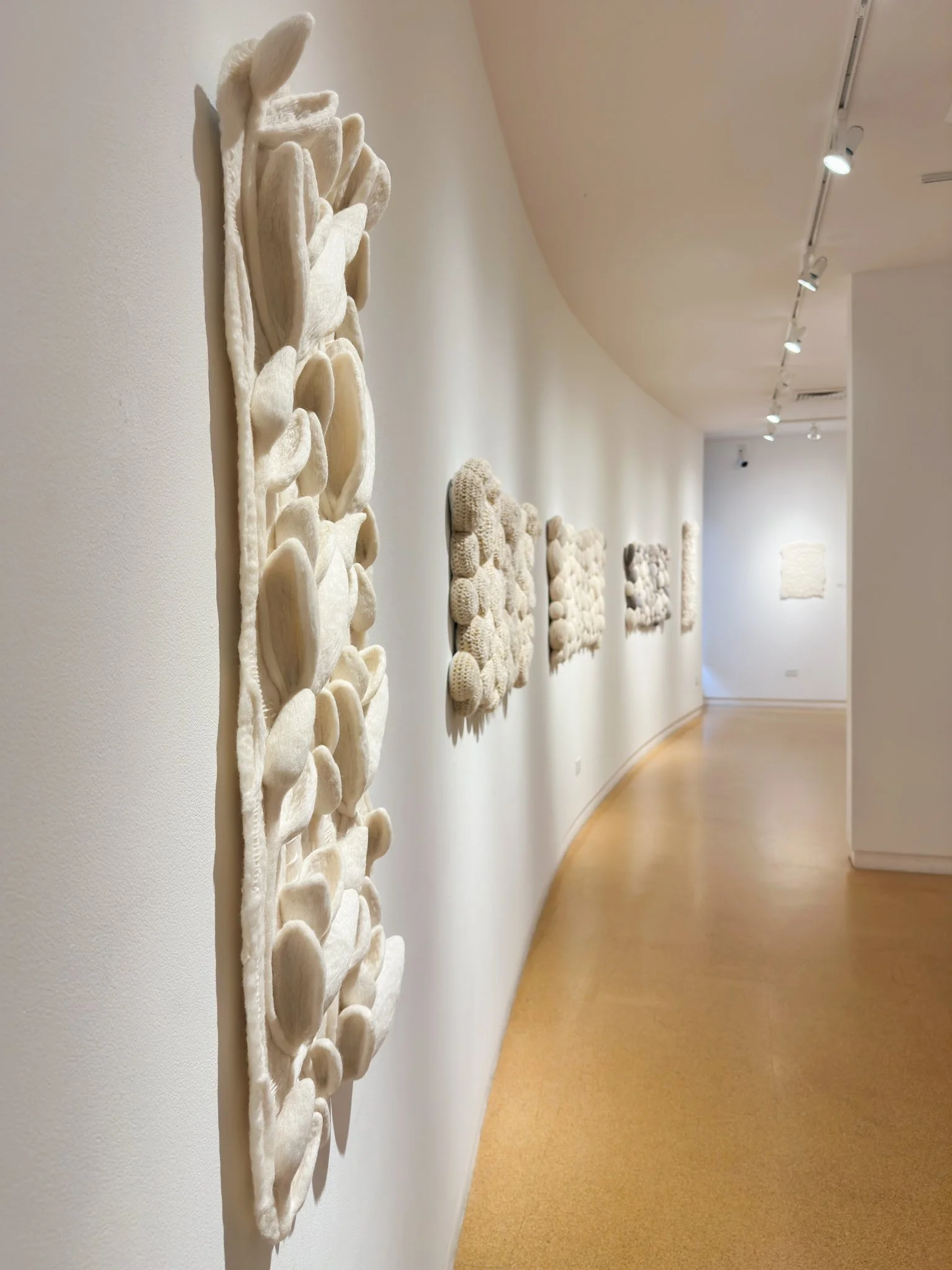 Worthwhile, 2026, wool felt, 42.5”h x 19.5”w x 3”d (in situ)