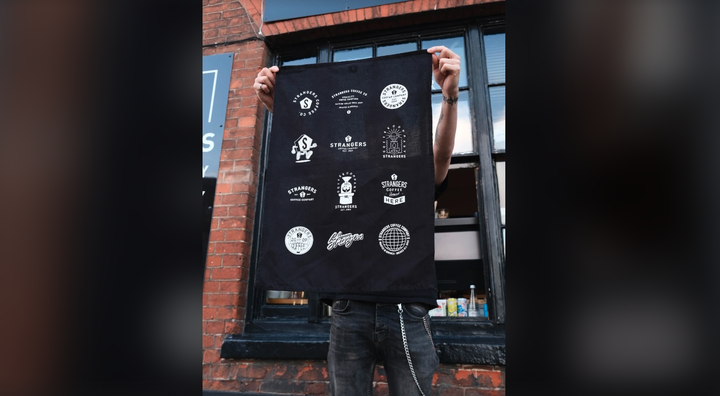 Strangers Coffee Tea Towel