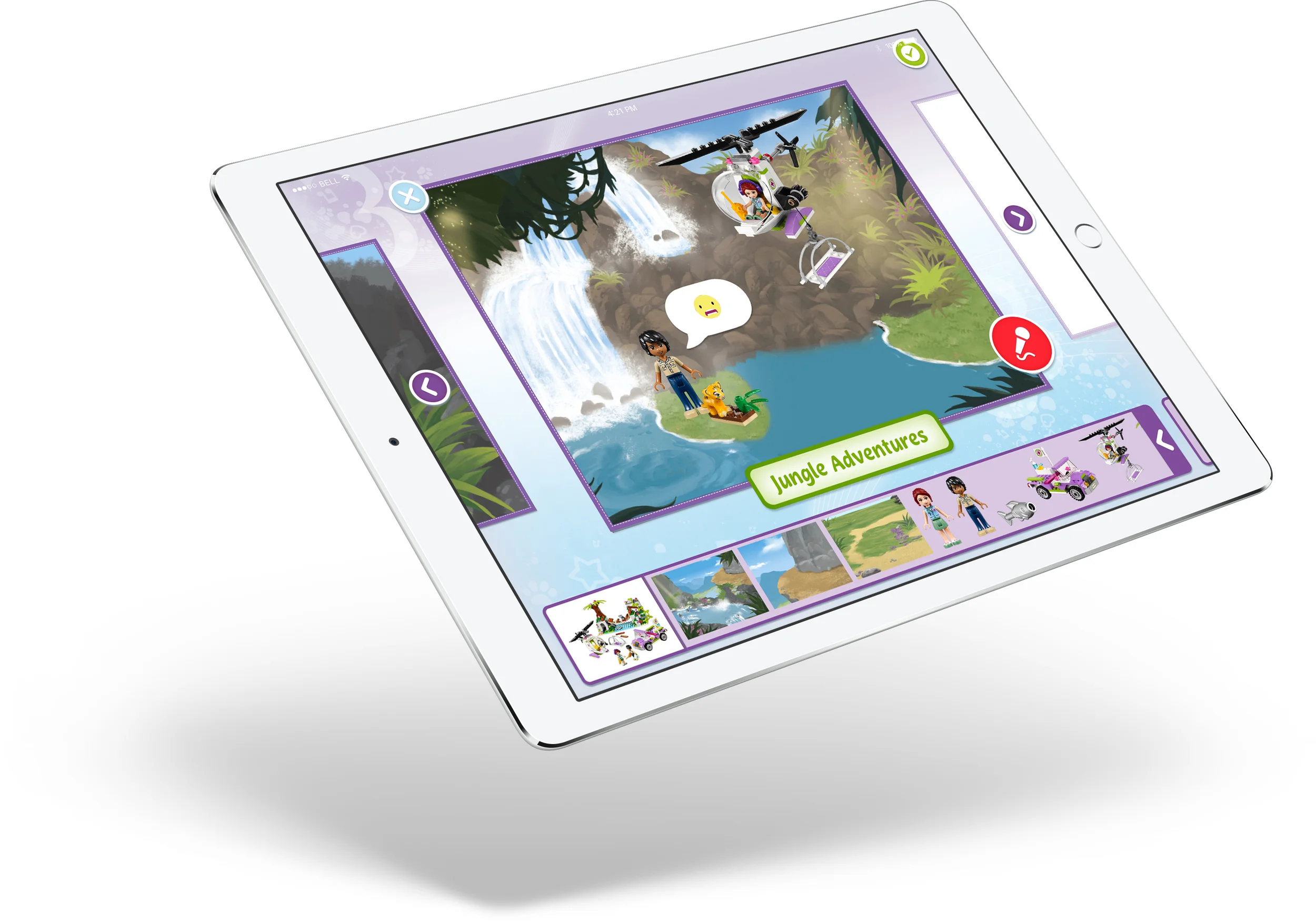 Users can create rich stories with simple creation tools. 