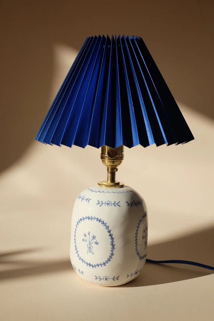 handpainted bouquet ceramic lamp — Martina Thornhill