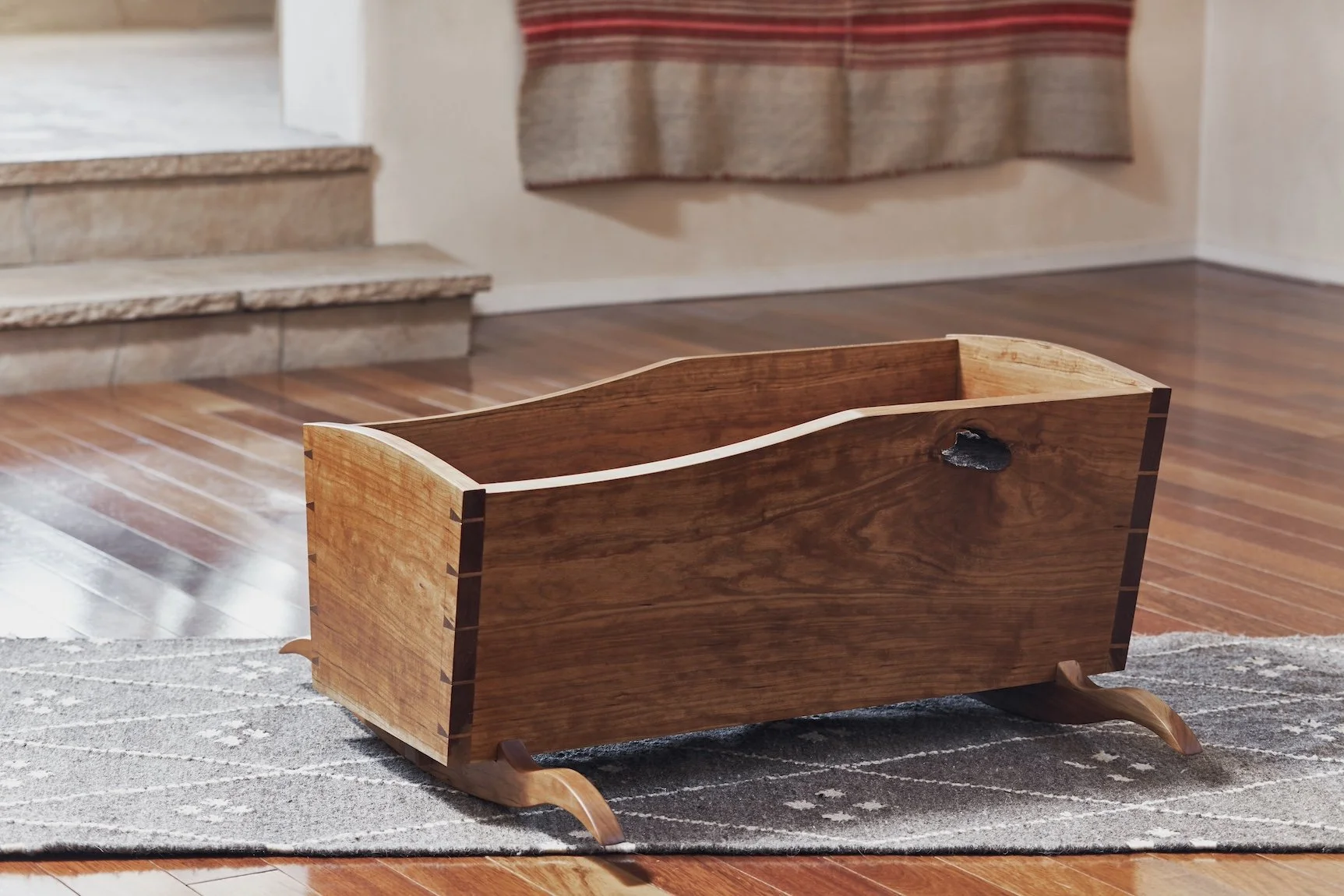 Handmade Cradle in Cherry