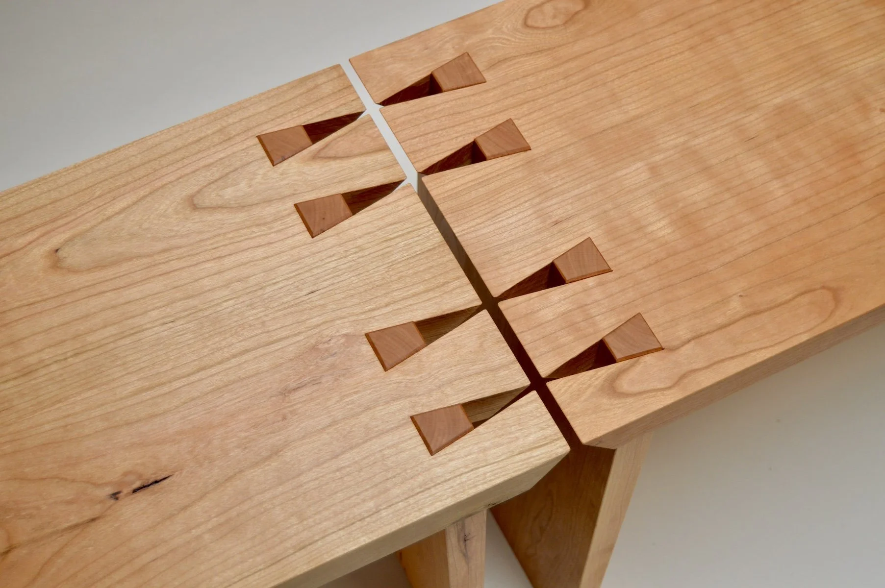 Matching Dovetail Benches in Cherry