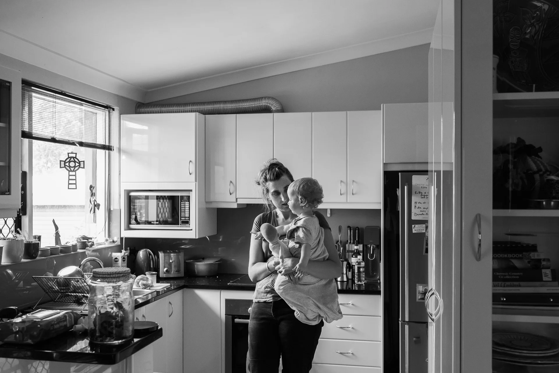 Dr Louise Grey, with son Fred, works part-time in conjunction with raising a young family. 5 March, 2018.