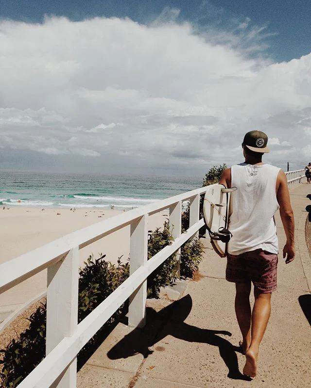 When the beach calls on a work day. There is nothing better than grabbing the surfboard and hitting the waves before work.🏄🏽♂️
