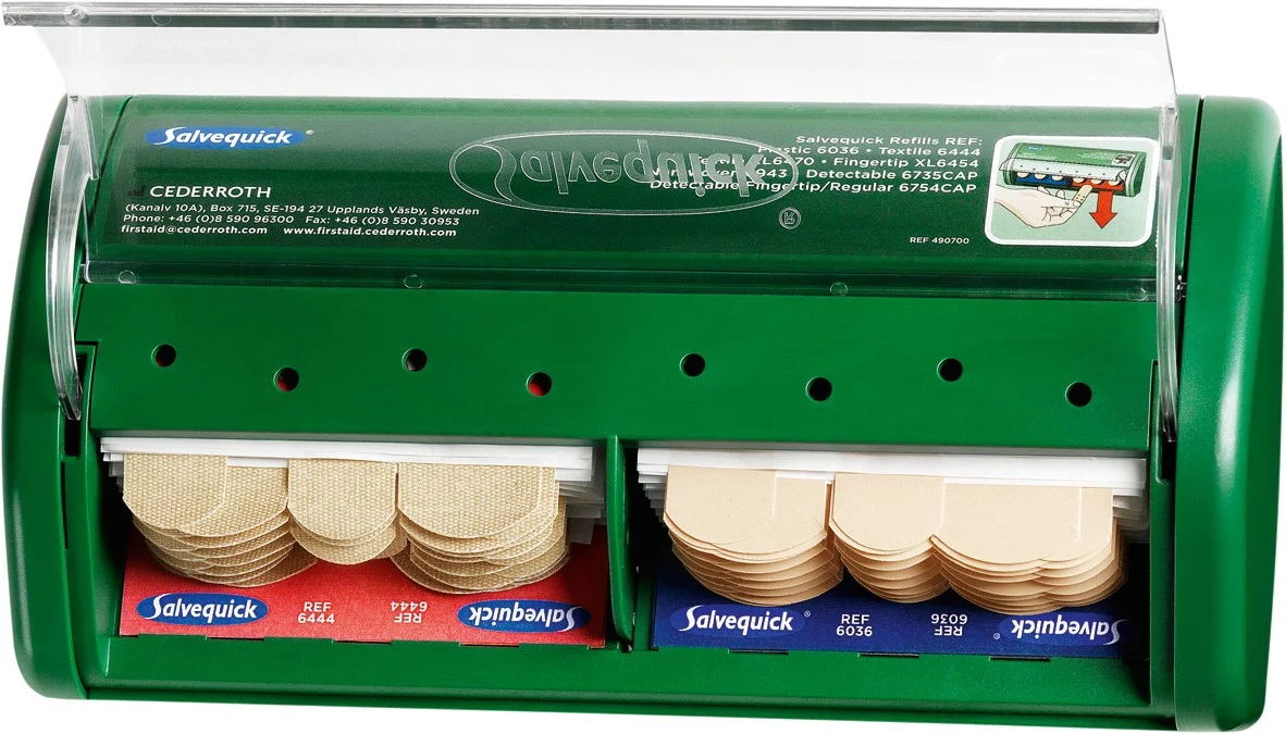 Salvequick plaster dispenser (from £18.95 per dispenser for multiple purchases)