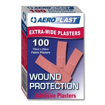 Aeroplast Premium Fabric, Extra Wide Strip 75mm X 25mm - 100 per box (£4.95 + VAT)