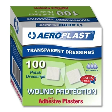 Aeroplast Transparent Plasters (Latex Free & Waterproof), Patch 38mm x 38mm - 100 per box (£4.99 + VAT)