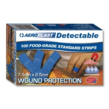 Aeroplast Detectable Food Grade, Premium Quality (Latex Free, Waterproof & Metal Detectable), 7.5cm x 2.5cm - 100 per box (£11.75 + VAT)