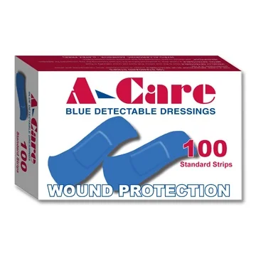 A-Care Blue Detectable Plasters, 7.5cm x 2.5cm - Box of 100 (£4.99 + VAT)