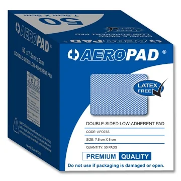 Aeropad Double-sided Low Adherent Pad (Latex Free), 7.5cm x 5cm - 50 per box (£8.95 + VAT)