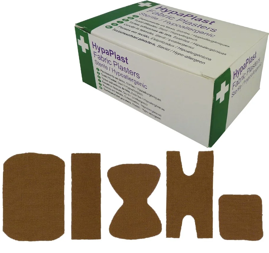 HypaPlast Fabric Plasters, Assorted - Pack of 100 (£4.99 + VAT)